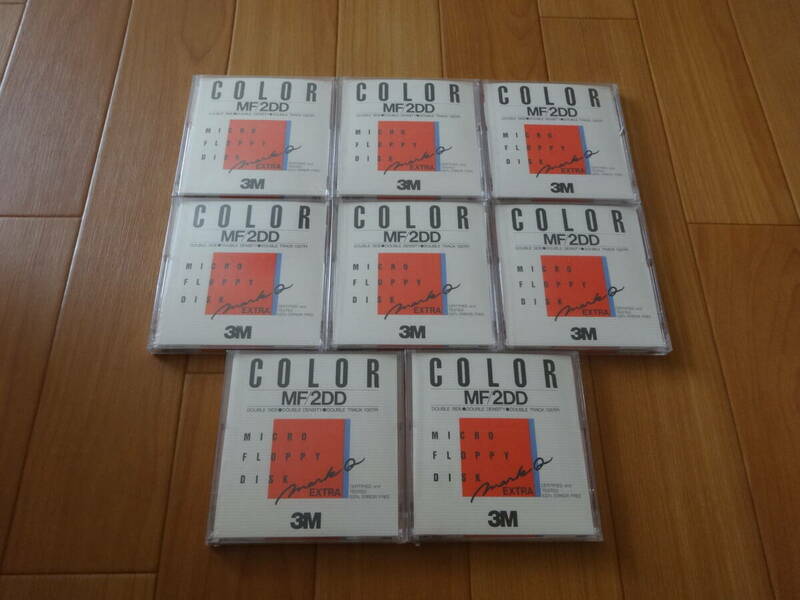 3M MF/2DD Mark Q EXTRA フロッピーディスク 8枚　COLOR HEART RED