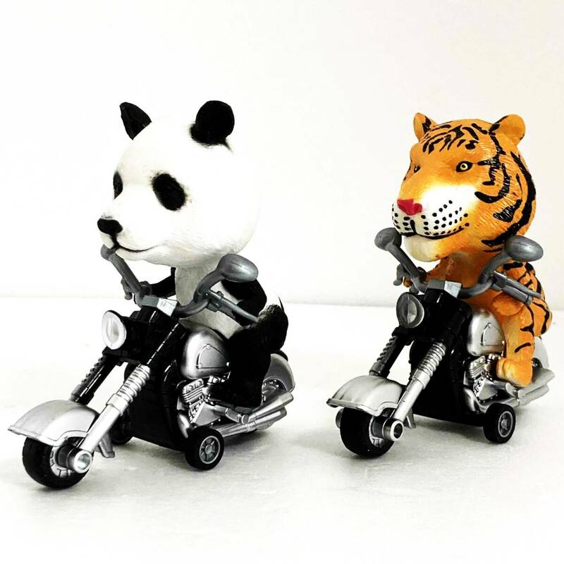 フリクションワイルドライダース 虎 パンダ 動物 バイク ライダー 玩具 おもちゃ アニマル まとめて