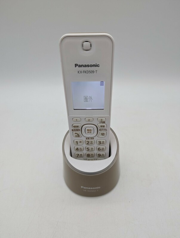 動作品 パナソニック Panasonic RU・RU・RU デジタルコードレス電話機 VE-GDS02DL KX-FKD509-T ホワイト液晶 モカ 内線 子機