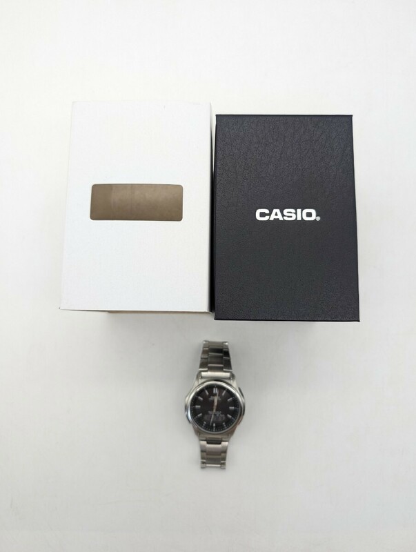 稼働品 腕時計メンズ CASIO カシオ wave septor ウェーブセプター ソーラー 電波 WVA-M630D-1A4JF ブラック BLACK 黒 ステンレス