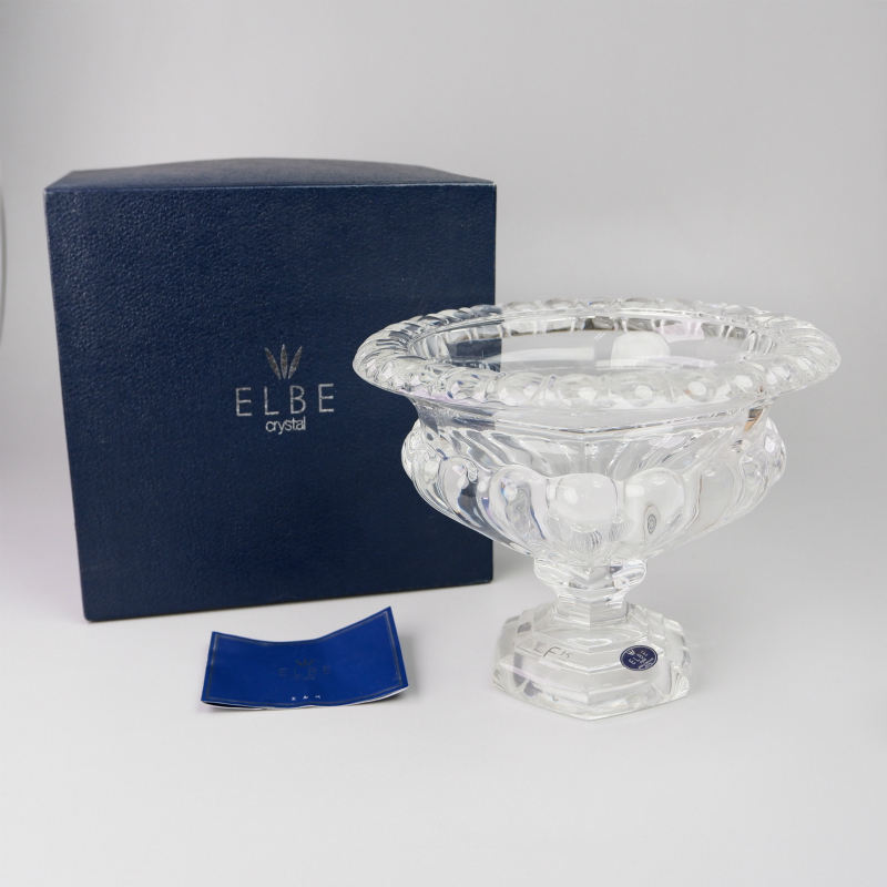 ELBE　エルベ　5.3kg　crystal　ガラス　工芸品　12475　保管品　箱付