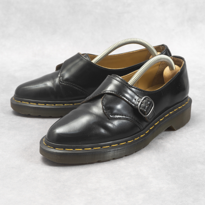 Dr.Martens『AGNES』レザーシューズ UK4(23cm) ブラック モンクストラップ 革靴 ドクターマーチン レディース 管理4135