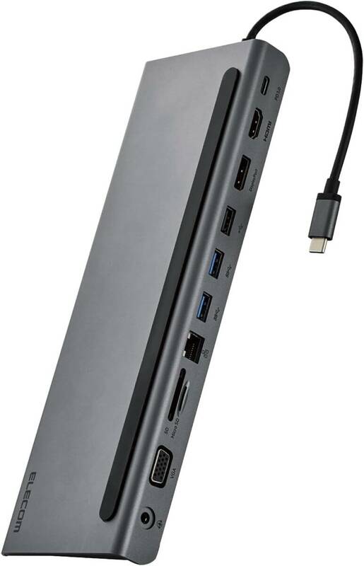 エレコム USB-C ハブ ドッキングステーション 11in1 USB Power Delivery対応ドッキングステーション DST-W05