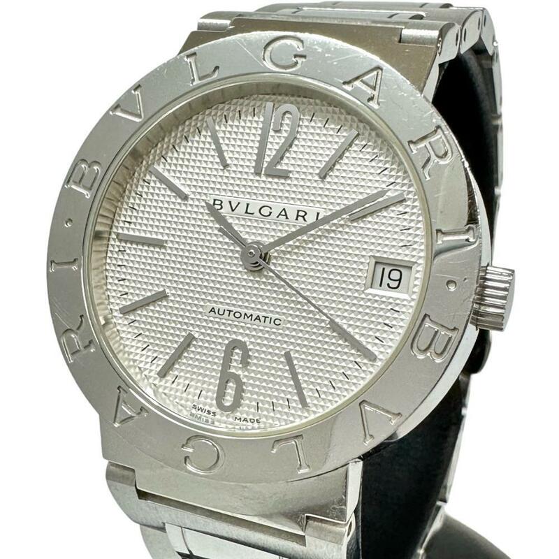 BVLGARI/ブルガリ ブルガリブルガリ BB33SS ギャラ/保証書付き 腕時計 ステンレススチール 自動巻き/オートマ シルバーア文字盤 ボーイズ