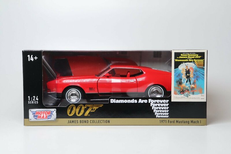 【アウトレット】MOTOR MAX 1/24 フォード マスタング マッハ1 1971 007 ダイヤモンドは永遠に ボンドカー Ford Mustang Mach I 79851