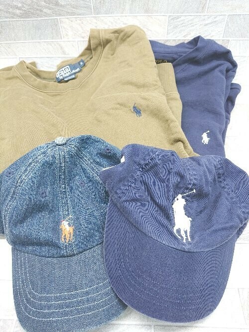 ◇ 《 POLO RALPH LAUREN ポロ ラルフローレン まとめ売り4点セット サイズS トレーナー カットソー 帽子 メンズ 》 P