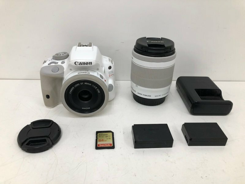 Canon キヤノン EOS Kiss X7 デジタル一眼レフカメラ レンズ[ EF 40mm 1:2.8 STM ][ EF-S 18-55mm 1:3.5-5.6 IS STM ] 240527SK190539