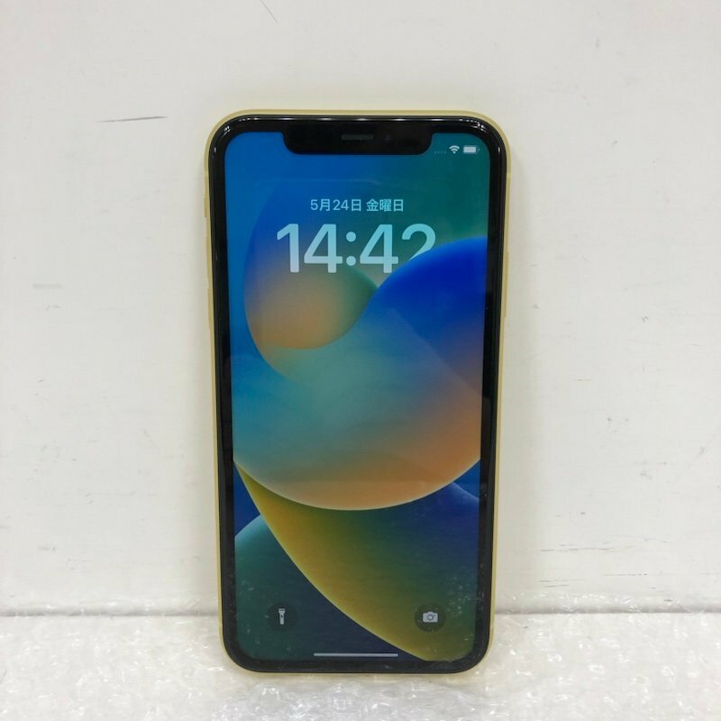 【ジャンク品】Apple iPhone 11 64GB MWLW2J/A A2221 イエロー au 利用制限 〇 最大容量 78％ 240517SK390470