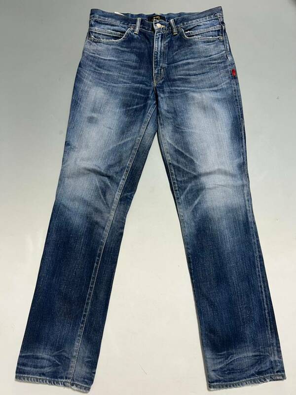 名作 14aw WTAPS BLUES SKINNY TRASH DENIM USED ダブルタップス ダメージ/ウォッシュ加工 ブルース スキニー トラッシュ デニムパンツ M