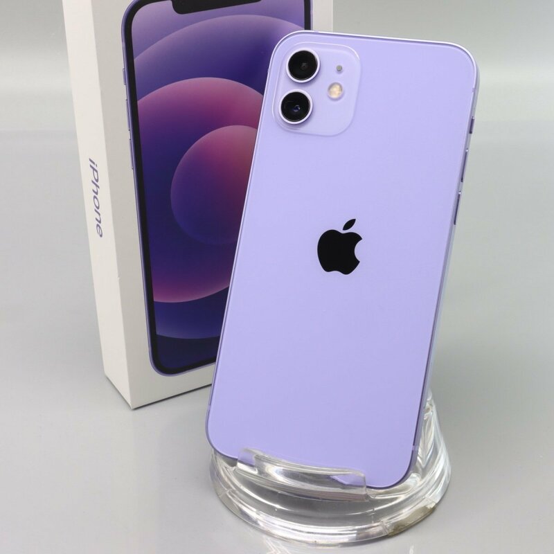 Apple iPhone12 256GB Purple A2402 MJNK3J/A バッテリ77+% ■SIMフリー★Joshin8384【1円開始・送料無料】