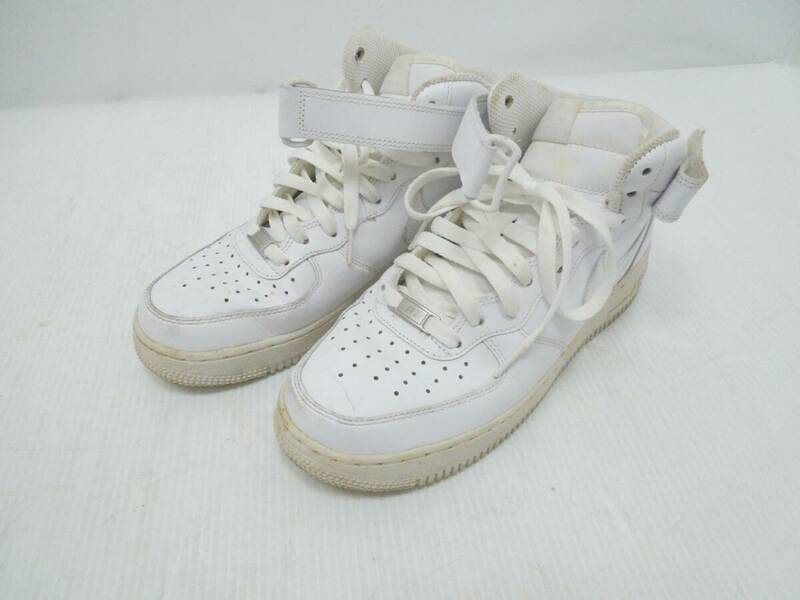 ‡0761 NIKE スニーカー ナイキ エアフォース1 AF1 MID '82 AIR FORCE1 ハイカット315123-111 ホワイト 26.5cm