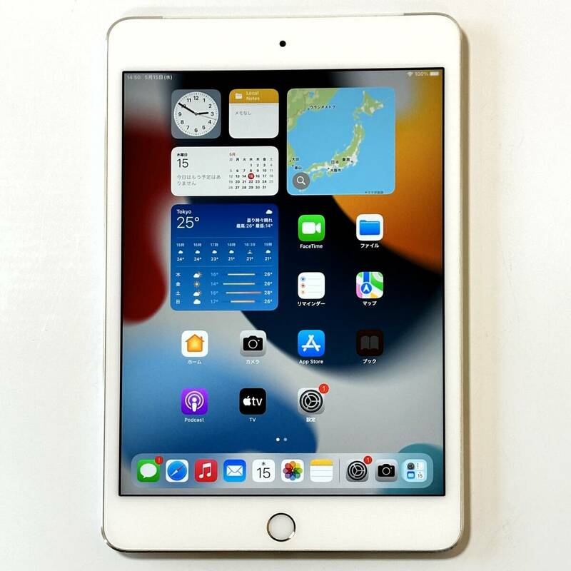 Apple SIMフリー iPad mini 4 ゴールド 16GB MK712J/A Wi-Fi+Cellular アクティベーションロック解除済