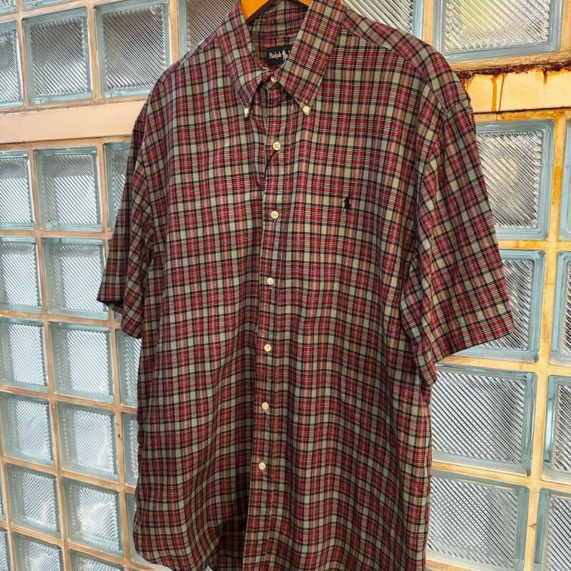 90s Ralph Lauren BLAKE check shirt ラルフローレン90年代半袖シャツ 半袖チェックシャツ BLAKE