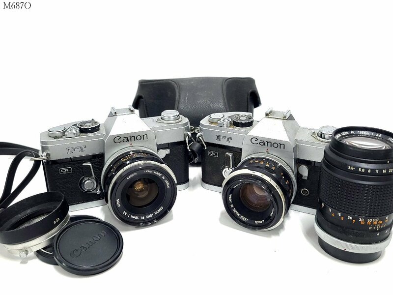Canon FT QL LENS FL 28mm 1:3.5 50mm 1:1.8 135mm 1:3.5 キャノン 一眼レフ フィルムカメラ ボディ レンズ M687OD