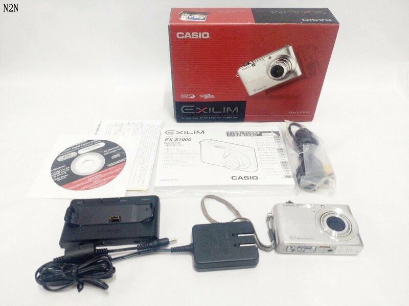 CASIO EXILIM EX-Z1000 カシオ エクシリム コンパクトデジタルカメラ CA-33 充電器 元箱付き シャッターOK N2NB