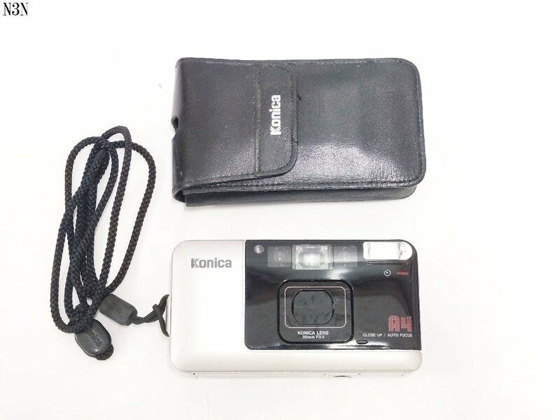 Konica Big Mini A4 コニカ ビッグミニ CLOSE UP AUTO FOCUS 35ｍｍ F3.5 コンパクトフィルムカメラ ケース付き 通電OK N3NB