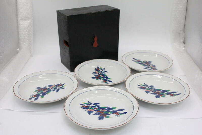 南風窯 丸皿 5枚セット 陶器 陶芸 伝統工芸 美術 芸術 TK82