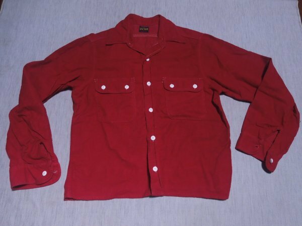 ●40年代'ビンテージ●BIG YANKビッグヤンク●長袖ネルシャツ赤●20’30’50’フランネル
