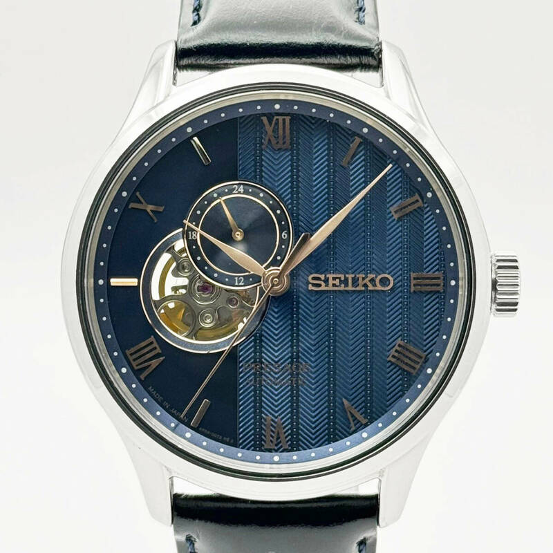 極美品 SEIKO PRESAGE セイコー プレザージュ Japanese Garden ジャパニーズガーデン 砂紋 SARY187 4R39-00W0 ブルーダイアル ステンレス