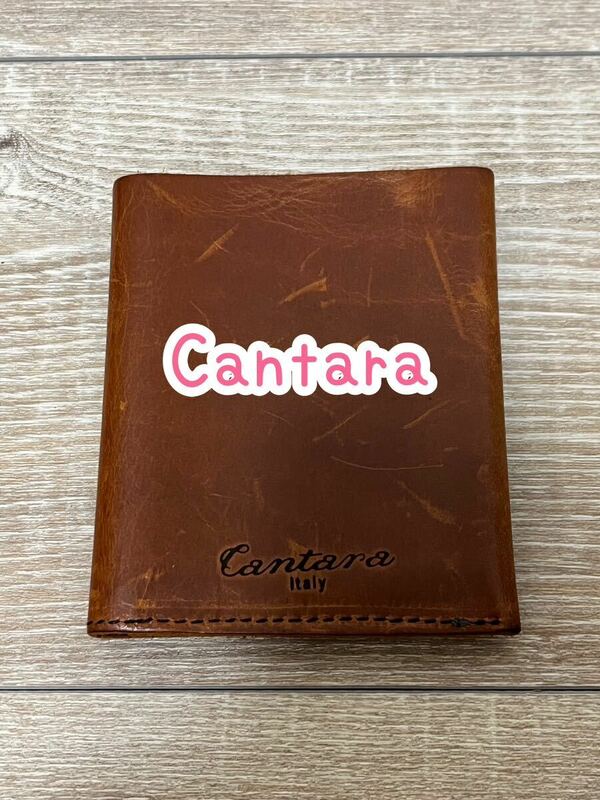 Cantara/二つ折り財布/レザー/ブラウン