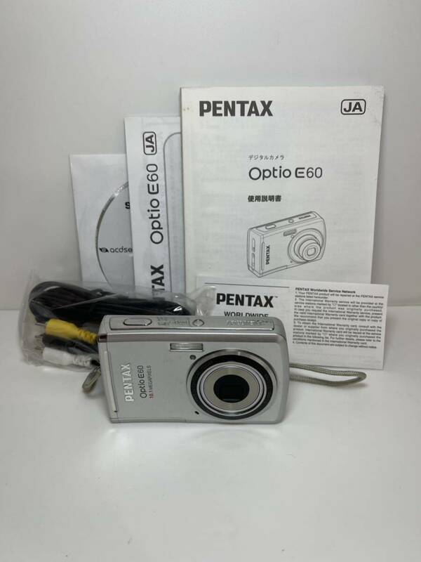 リコー ペンタックス オプティオ E60 乾電池対応 コンパクトデジタルカメラ 1010万画素 RICOH PENTAX Optio E60 