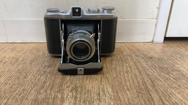 8682☆中古 SUPER FUJICA SIX スーパーフジカ6 蛇腹カメラ アンティークカメラ 革ケース付 動作未確認 現状品