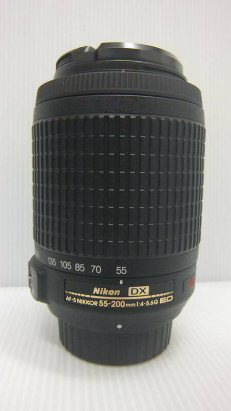 1009 Nikon AF-S DX NIKKOR 55-200mm 1:4-5.6G VR II ∞-1.1m/3.61ft Φ52 望遠ズーム レンズ ニコン カメラ用品 中古