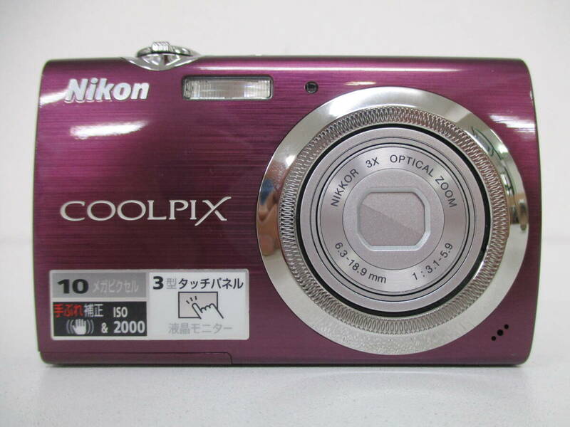 中古 カメラ Nikon ニコン COOLPIX S230 / NIKKOR 3X OPTICAL ZOOM 6.3-18.9mm 1:3.1-5.9 ※動作未確認 ／D