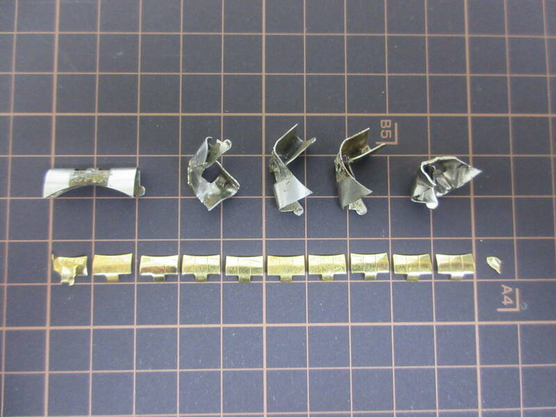 中古 ロレックス ROLEX パーツ フラッシュフィット 455B 金色 銀色 混合 ジャンク 交換部品 時計 メンテナンス 総重量 約6.2g 16点 ／星49