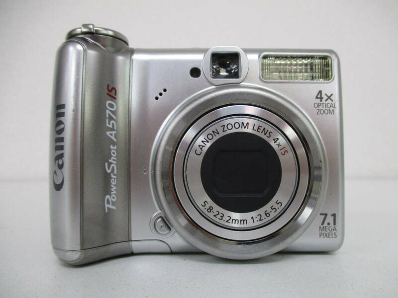 中古 カメラ CANON キャノン PowerShot A570 IS 5.8-23.2mm 1:2.6-5.5 ※通電のみ確認済 ／F