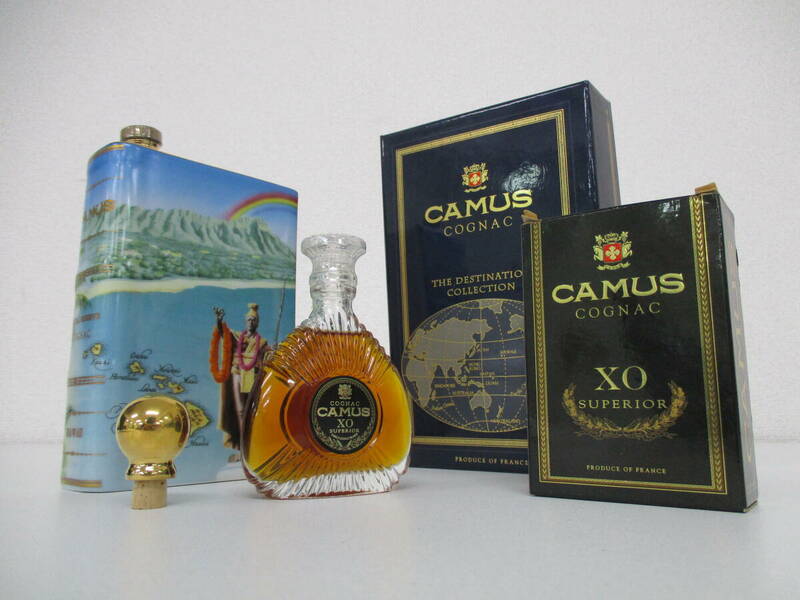 1円～【未開栓】 古酒 CAMUS SPECIAL RESERVE HAWAII ブック ハワイ 容量・度数未記載 ＋ CAMUS XO SUPERIOR ブランデー 50ml 40％ ／F