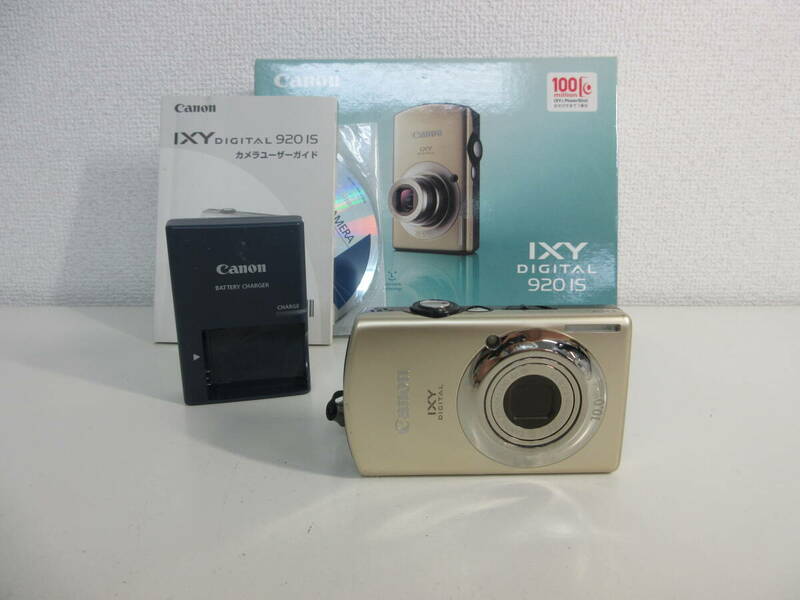 中古 カメラ Canon キャノン PC1308 IXY DIGITAL 920 IS / CANON ZOOM LENZ 4× IS 5.0-20.0mm 1.2.8-5.8 外箱付き ※通電のみ確認済 ／J