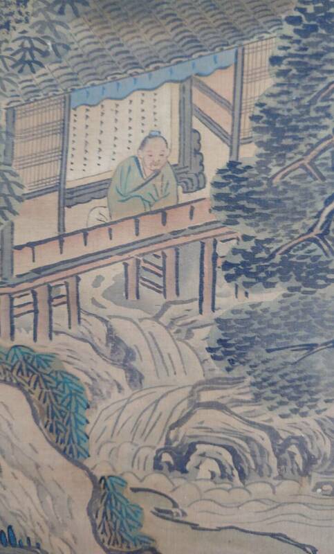 中国書画 掛軸 高士隠棲 山水画 中国美術 中国絵画 掛け軸 文人画