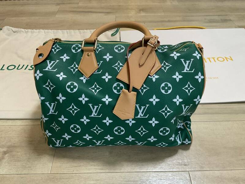 LOUIS VUITTON 新品 ヴェール スピーディ バンドリエール 40 ルイヴィトン ファレル 緑 Made in France 