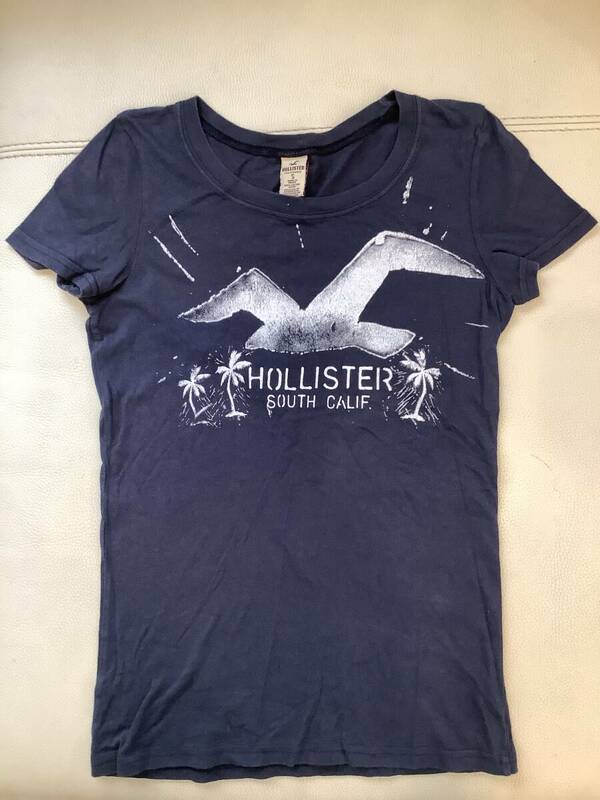 HOLLISTER Co. Womens Logo T-shirt ホリスター レディース　ロゴＴシャツ 　ネイビー　Sサイズ
