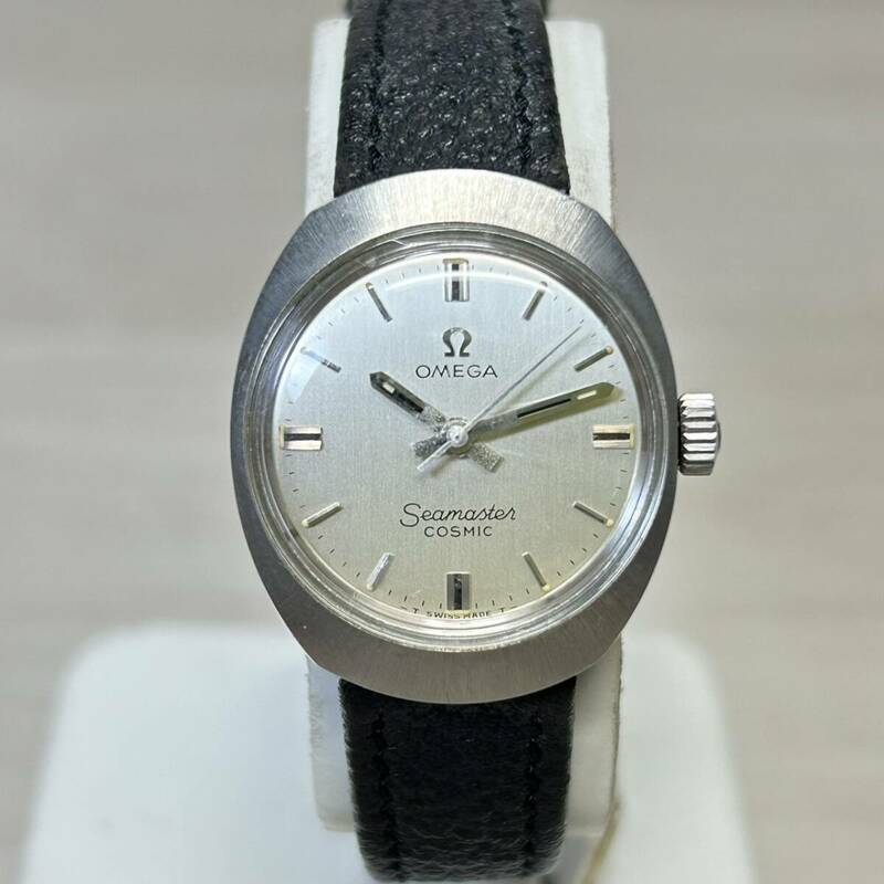 ●【YH-9176】中古現状品 OMEGA Seamaster COSMIC オメガ シーマスター コスミック 535016 TOOL 102 手巻き 腕時計 稼働品 純正ベルト