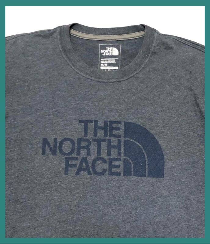 1366◆THE NORTH FACE ノースフェイス◆ビッグロゴプリント 半袖 Tシャツ ネイビー M