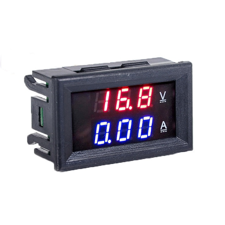 デジタル電圧計・電流計 DC100V 50A LED表示 シャント抵抗付き 【送料230円】