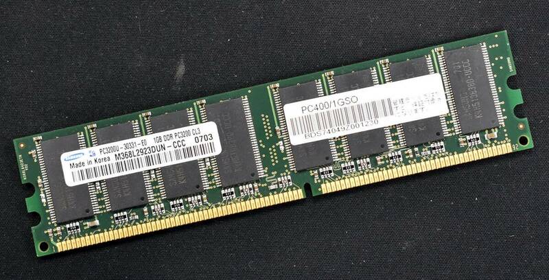 1GB PC3200U PC3200 DDR400 CL3 184pin non-ECC Unbuffered DIMM Samsung サムスン純正品 (管:SA5858