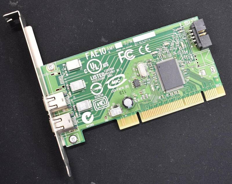 LSI FAE10 デュアルポート(6pin x2) FireWire400 IEEE1394 DV 増設カード PCI [DELL P/N CN-0H924H] (管:PCH00 x3s