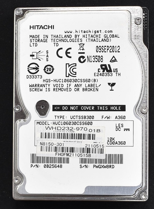 (国内発送) HGST HUC106030CSS600 SAS 6Gb/s 10,000rpm 2.5インチ HDD ディスク容量 300G 初期化済 中古動作品 (管:PA20