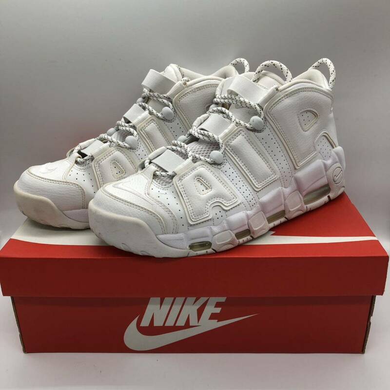 【28cm】USED Nike Air More Uptempo 96 Triple White ナイキ エアモアアップテンポ トリプルホワイト(921948-100) 0083