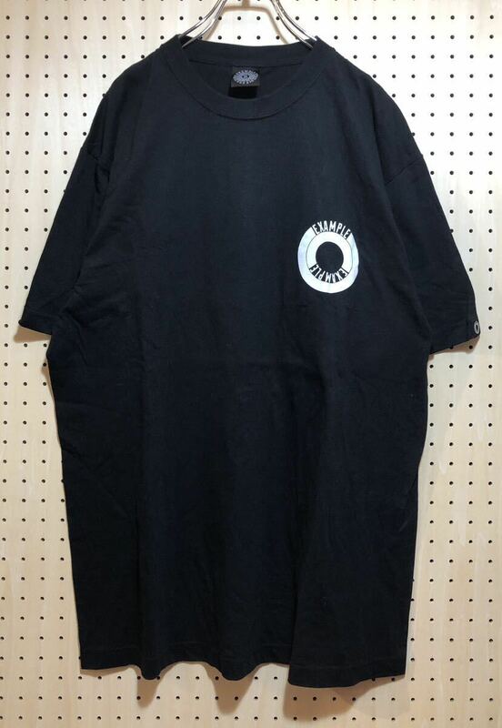 【XL】 Example 1st Logo Print Tee Shirt Black イグザンプル ロゴ プリント Tシャツ ブラック 黒 半袖 初代ロゴ T263