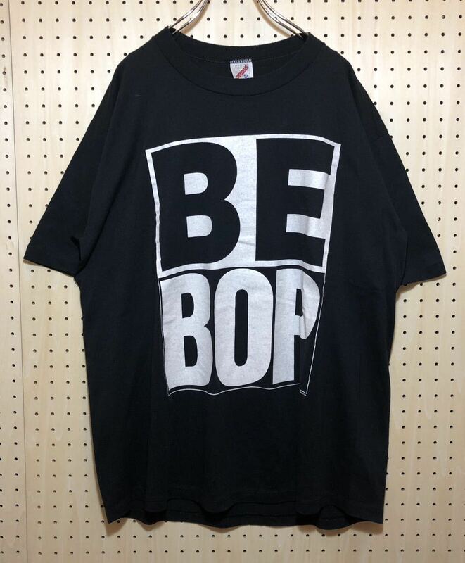 【XL】 90s Jerzees Penny Candy Be Bop Print Tee Shirt Black 90年代 ペニー キャンディ ビバップ プリント Tシャツ ブラック USA製 T305