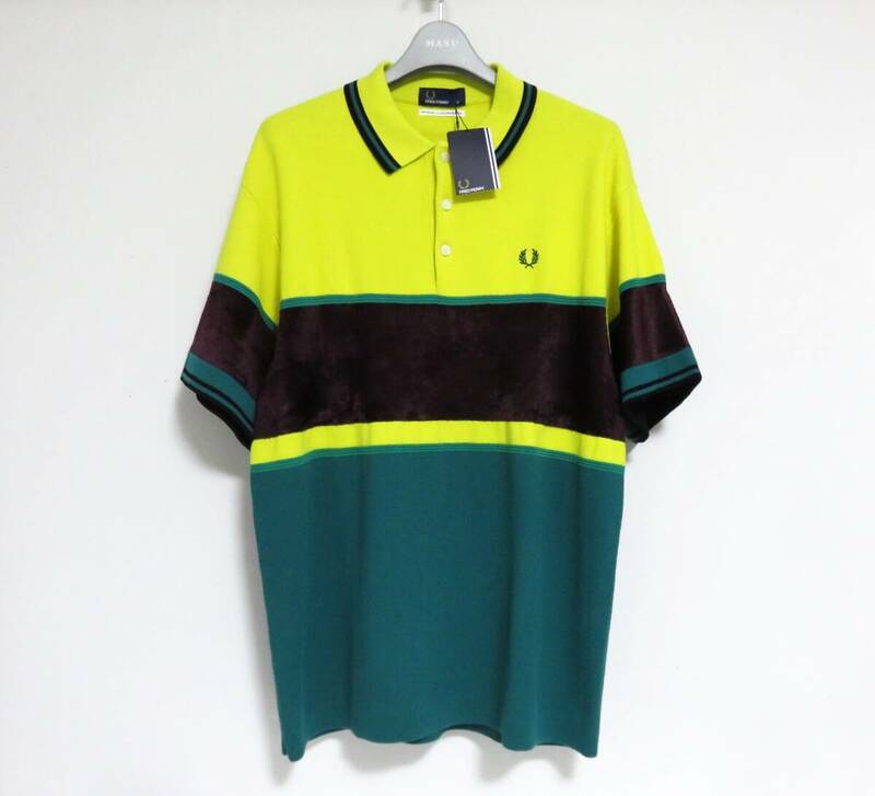 新品 FRED PERRY × AKANE UTSUNOMIYA ニット ポロシャツ S イエロー ユニセックス フレッドペリー アカネ ウツノミヤ 別注 コラボ