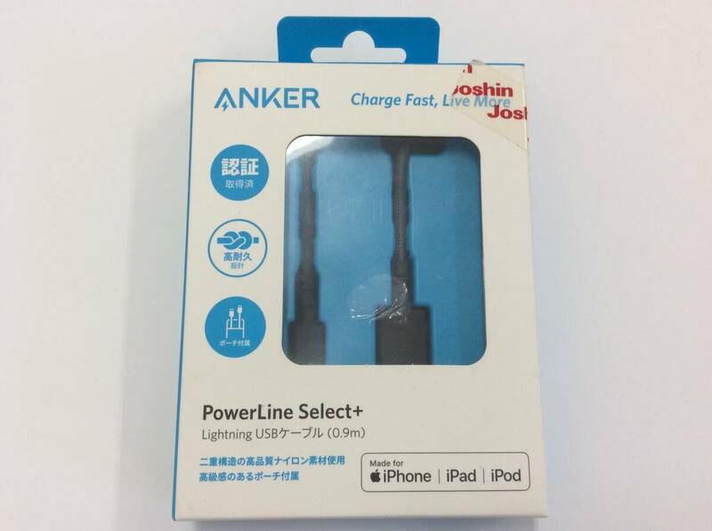 ■5678 Anker アンカー PowerLine Select＋ Lightning USB ケーブル 0.9m 携帯 スマホ アクセサリー