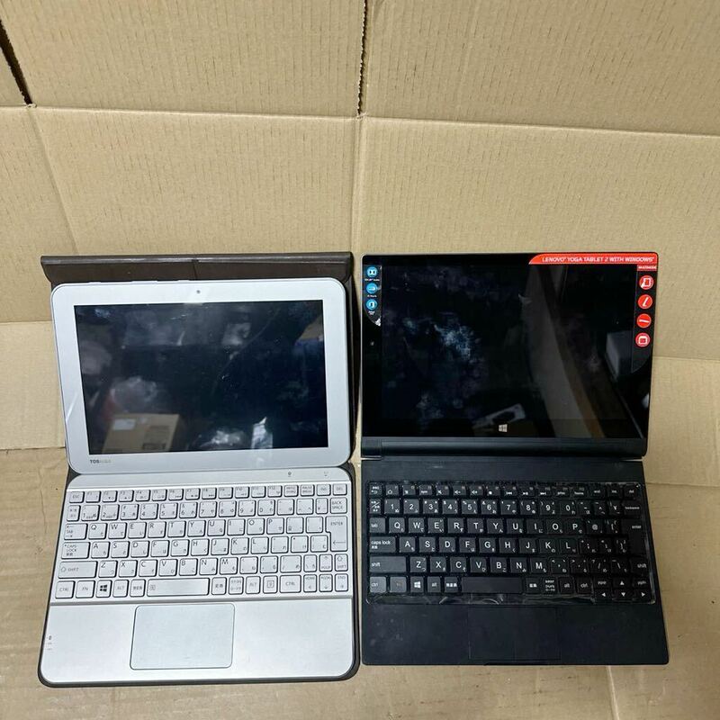 あ-7227）東芝 dynabook Tab s50 WT10-A KT-1408 / lenovo YOGA tablet2-1051L / 2台セット　ジャック