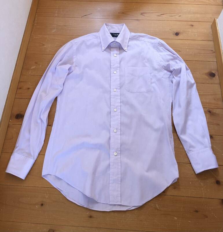 ★Maker's Shirt 鎌倉 シャツ/メーカーズシャツ メンズ 長袖 ボタンダウン シャツ ライトパープル/薄紫系 L