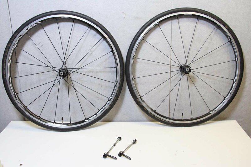 ○SHIMANO シマノ WH-RS81-C24-CL シマノフリー 11s対応 クリンチャー カーボンハイブリッドリム ホイールセット 美品