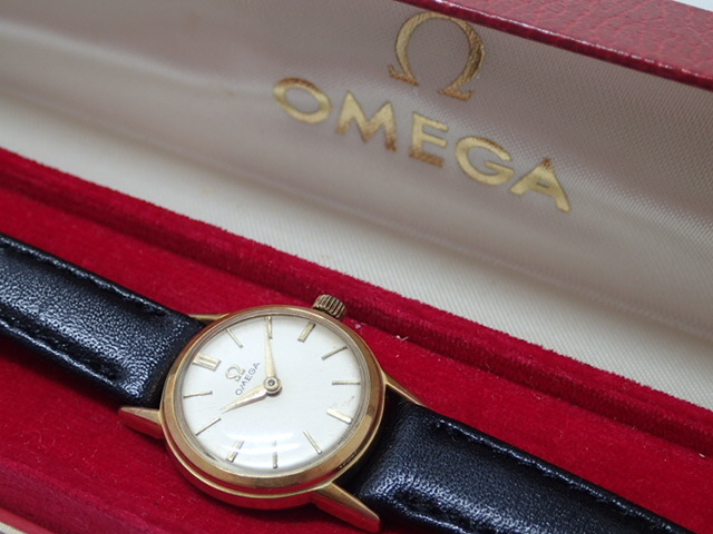 5041[T]OMEGAオメガ/Cal.245/手巻き/レディース腕時計/ゴールドカラー
